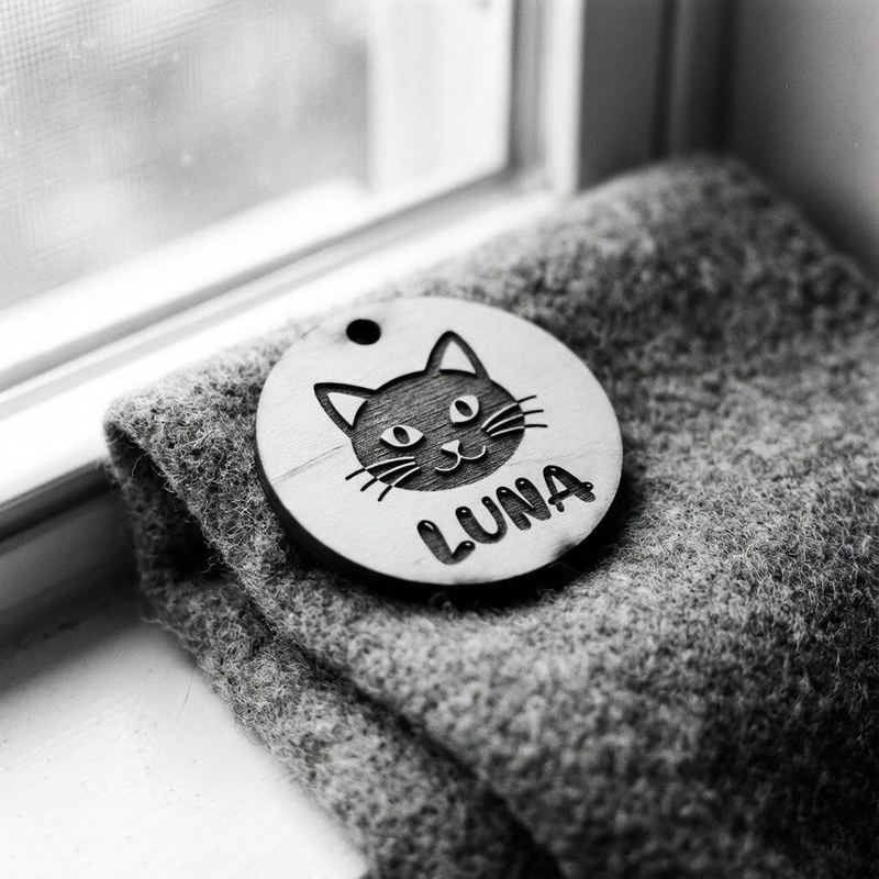 Laser-engraved personalized tag by American Laser Cutter