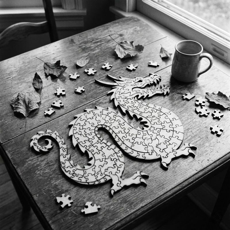 Laser-cut dragon puzzle by American Laser Cutter