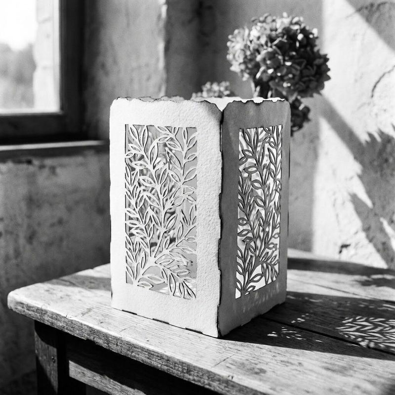 Laser-cut wooden lantern by American Laser Cutter