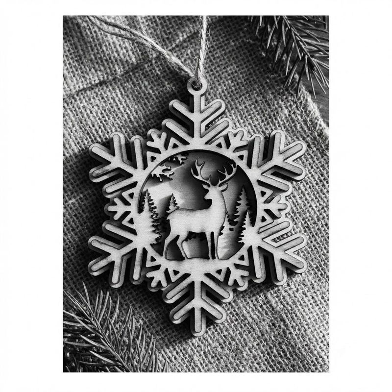 Laser-cut holiday ornament by American Laser Cutter