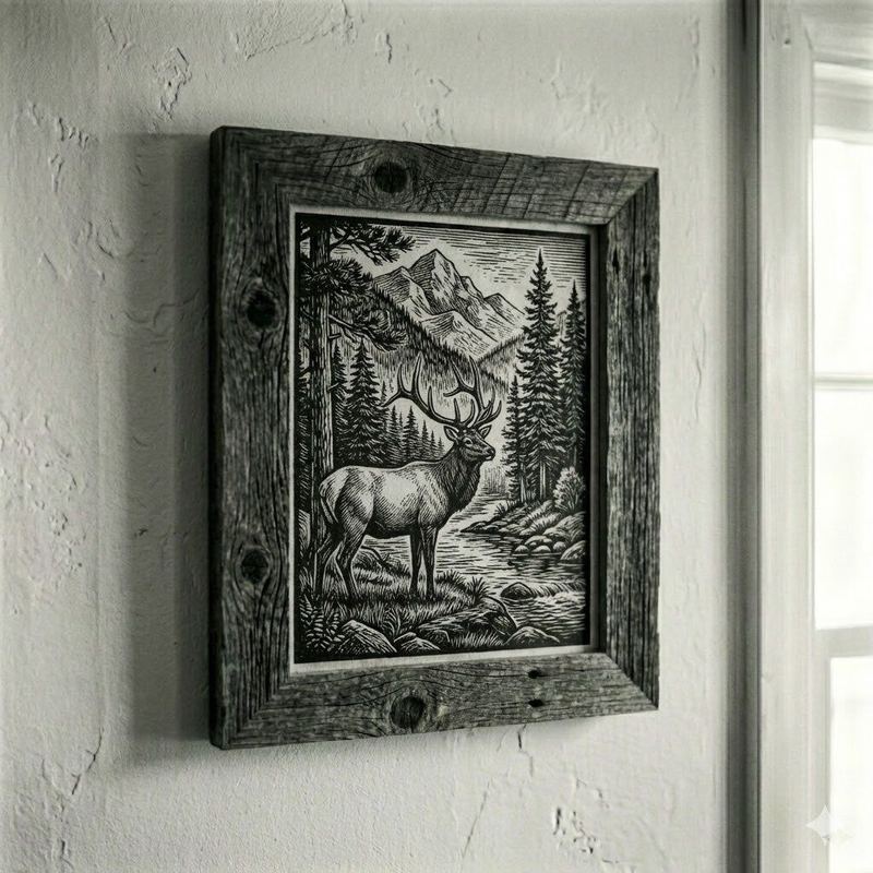Laser-cut layered picture art by American Laser Cutter