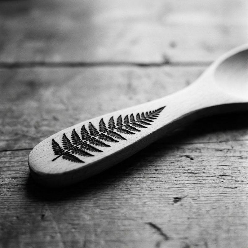 Laser-engraved wooden spoon by American Laser Cutter