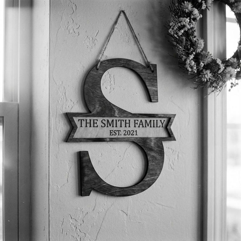 Laser-cut layered wood wall sign by American Laser Cutter