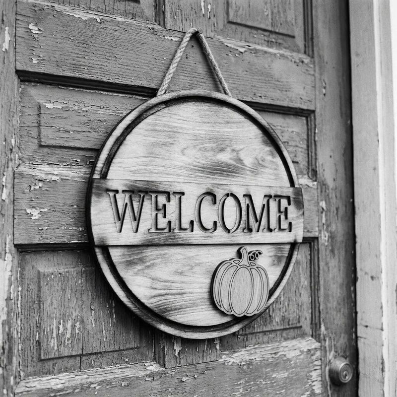 Laser-engraved welcome sign by American Laser Cutter
